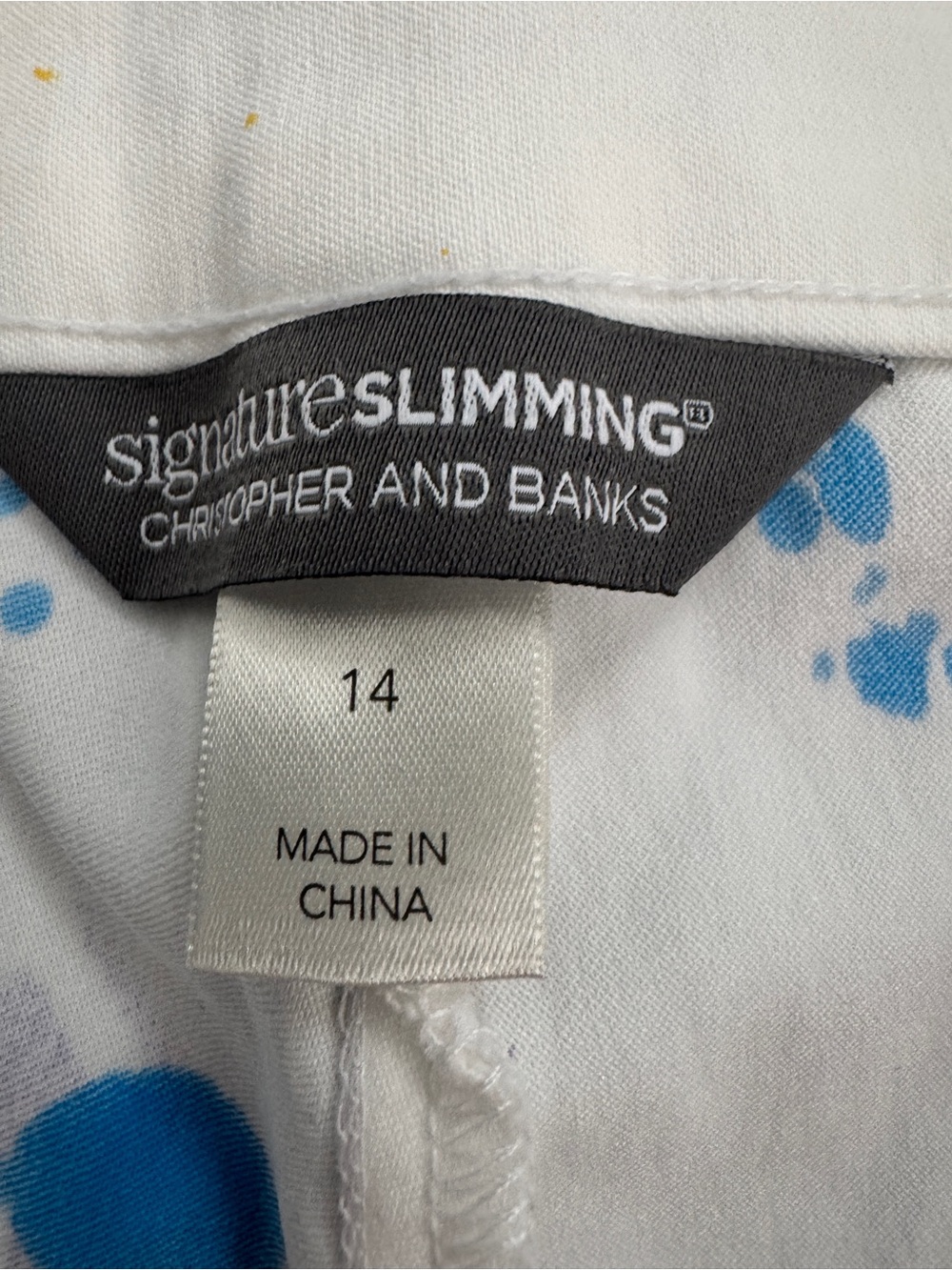 Custom Hand Painted White Capris Size 14 Wearable Artsy - Picture 4 of 13